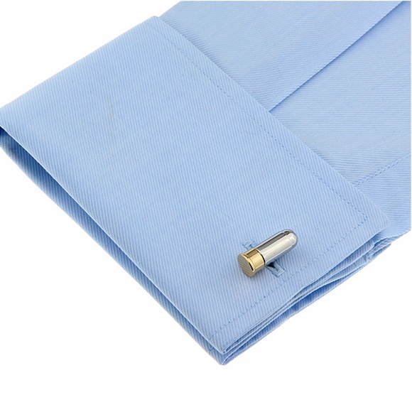 Gold and Silver Revolver Bullet NRA Cufflinks - Picture 2 of 16